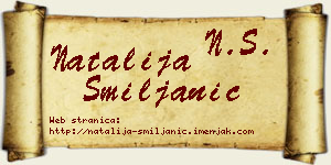 Natalija Smiljanić vizit kartica